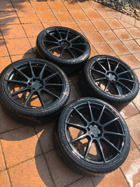 Car Tires “Fat” Summer with Black Rims