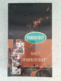 1991 92 Parkhurst Sealed NHL Hockey Card Box Series 1, 36 packs!