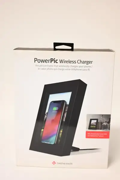 Wireless Charging Smart Phones PowerPic Picture Frame Stand NEW, View more