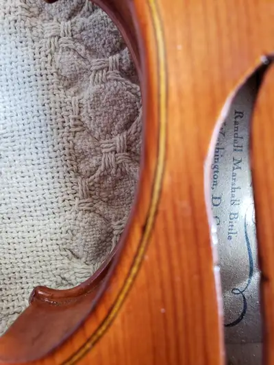 Up for sale is a beautiful sounding American Handmade Violin. The label in this violin reads as foll...