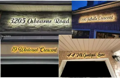 LED Script Number Home Address Cursive Custom Letter Light Sign, View more