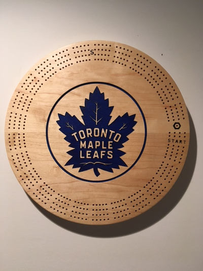 Board is 14 inch in diameter x 1-1/8 inch's thick. Made from solid maple hardwood with 4 player capa...