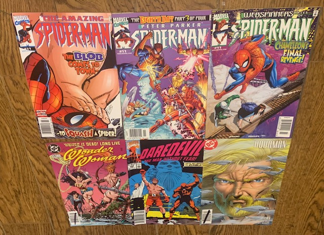 Comic lot # 11 - 6 Mixed - Spiderman , Wonder Woman, Dare Devil in Comics & Graphic Novels in City of Halifax