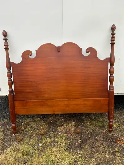 This is a vintage solid-wood2 PCs Headboard/Footboard, View more