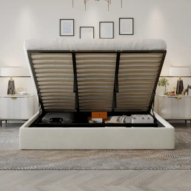  Brand New in Box! Queen/King Hydraulic Lift Storage Bed in Beds & Mattresses in Peterborough - Image 8