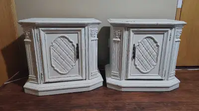 Matching Solid Wood Vintage-Style Side Tables – Pair, View more