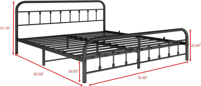 New DUMEE King Bed Frame w/ Headboard and Storage in Beds & Mattresses in City of Toronto - Image 2