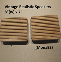Vintage Speaker - Realistic, Wall Mounted, Pair, 8(w) x 7)