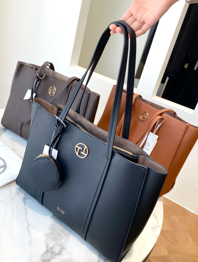 New France Texier Women Black Leather Shoulder Bag Tote, View more