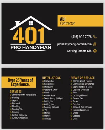 Reliable Handyman FREE ESTIMATES , View more