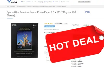 I am selling the following item(s): - Epson 13"x19" Ultra Premium Luster Photo Paper (250 sheets) PR...