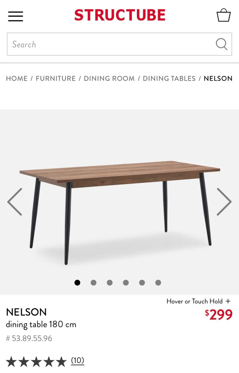 Structube table à manger dining table NELSON Mobilier de salle à