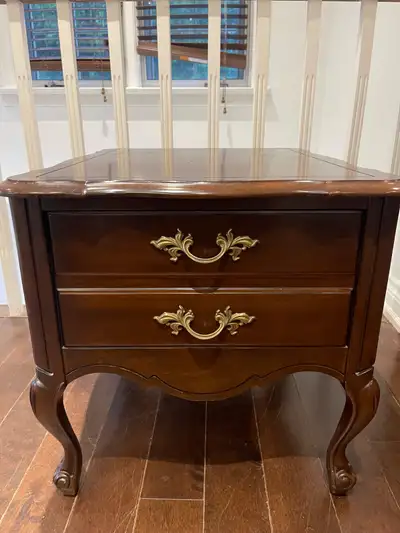 Wood End Table with Drawer, View more
