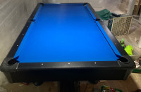 Slate Pool table with Blue felt (price negotiable)