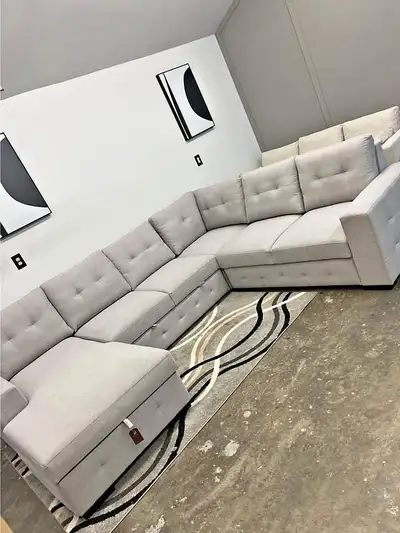 Never Used ~ Pullout Sectional 6 Seater Sofa Bed!! In Boxes, View more
