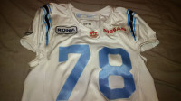 Argonauts GU Football Signed Jersey Belli + Bobblehead