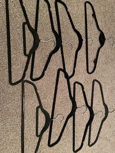 Black Velvet Clothes Hangers (Set of 8), View more