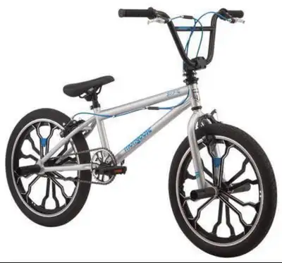 Brandnew Mongoose Rebel BMX Bike, 20" mag wheels, silver, View more