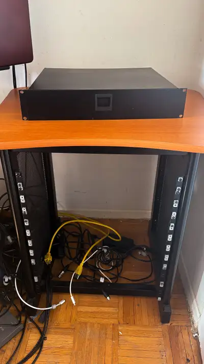 Yorkville Side Desk Rack & 2U Rack Drawer, View more