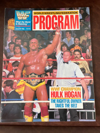 WWF WWE Wrestling Program Magazine Hulk Hogan 
