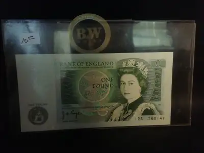 Bank of England One Pound Banknote, View more