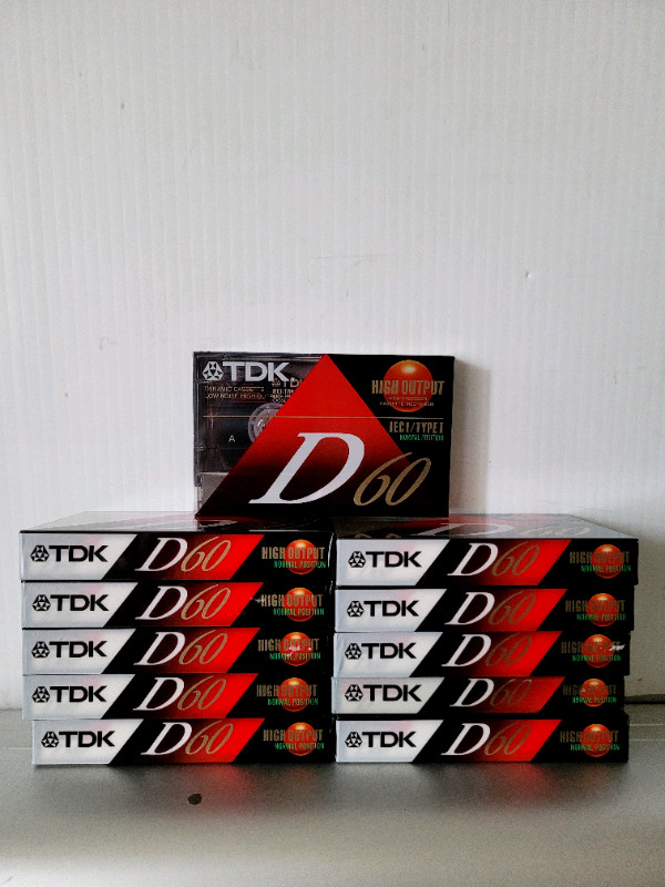 12X TDK  D60 Normal  Bias  Type-1 Blank  Audio Cassettes $5 Each dans CD, DVD et Blu-ray  à Ville de Montréal