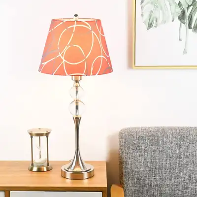 NEW (SET OF 2) Fabric Lamp Shade for Table/Bed/Floor Lamp - Red, View more