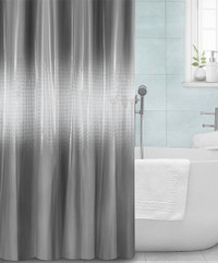 SAFDIE&CO Gray 3D Water Resistant Shower Curtain 70" x 72"