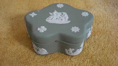 small Wedgwood green ceramic box, View more