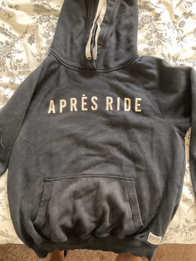 Horse enthusiast? This Roots sweater has "Apres Ride" on the front (a play on the Apres Ski idea). P...