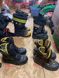 Various pairs of new size 9 steel toe work boots