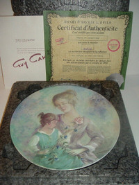 Marie et Jacqueline - Guy Cambier - porcelain plate /assiette