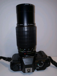 Pentax P3N SLR 35mm Film Camera W/70-200mm F/4 Lens & Filter