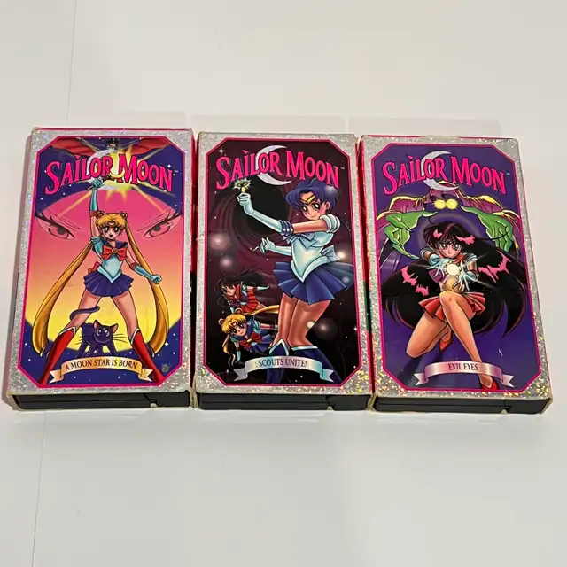 Sailor Moon VHS video cassette Tape lot collectible 1990s 
