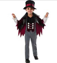 Rubie’s Kid’s Vampire Costume on Medium (pants, top and hat)