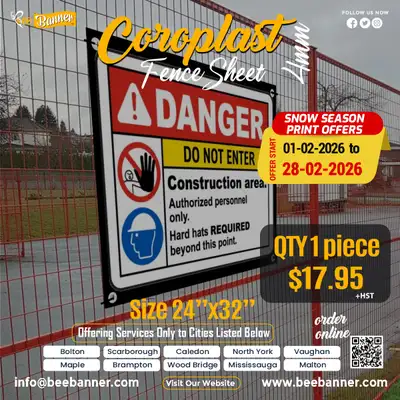 Get durable 4mm Coroplast Fence Sheets at an unbeatable price! Perfect for construction sites, safet...