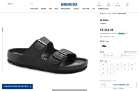 New reg $260 All Black Leather Birkenstock Arizona EU 45