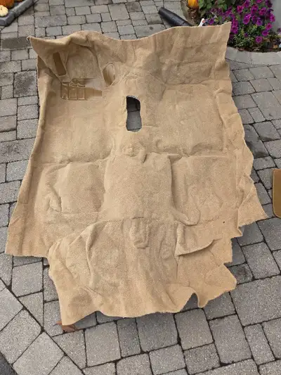 1984-2002 Firebird/Trans Am molded carpet in the tan colour. Cut out for a console car.