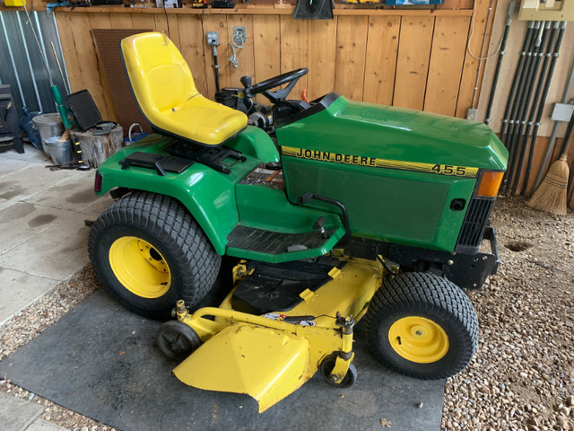 In Search of John Deere 455 garden tractors, implements, etc. in Lawnmowers & Leaf Blowers in Strathcona County