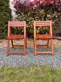 Beautiful Teak Wood Folding Chairs 