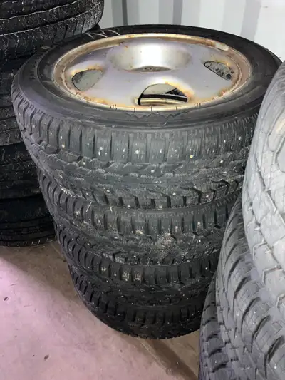 4 studded winter tires on rims. Came of a Honda Accord, reason for selling, traded vehicle. 215/55R1...