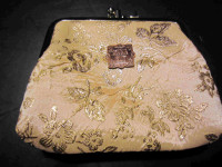Anna Sui Dual Compartment Embroidered Coin Purse