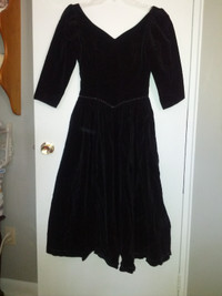 Laura Ashley Velvet Black Dress