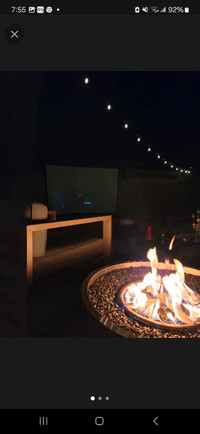 Outdoor gas firepit 