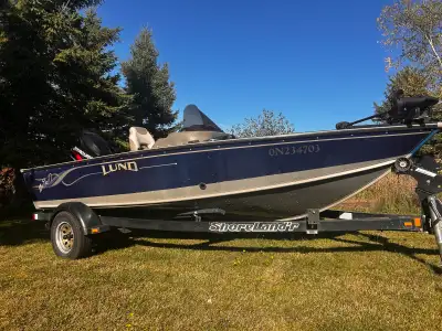 2001 lund Mr. Pike 17 2002 mercury optimax 135hp only 325hrs 65lb 24v minnkota trolling motor Locate...