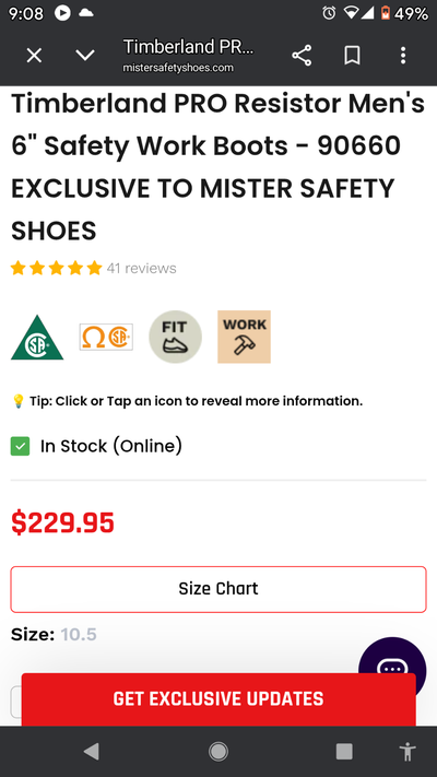 Brand New Timberland Pro Resistor Safety boots- I do not hold, View more