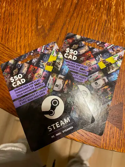 Steam cards, View more