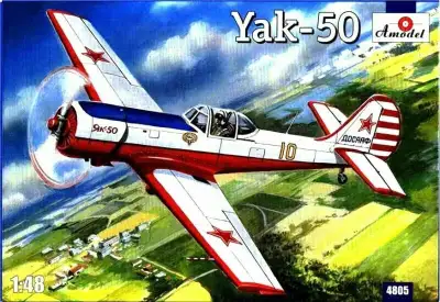 Amodel 4805 - 1/48 Yakovlev Yak-50 Aircraft, scale plastic model, View more