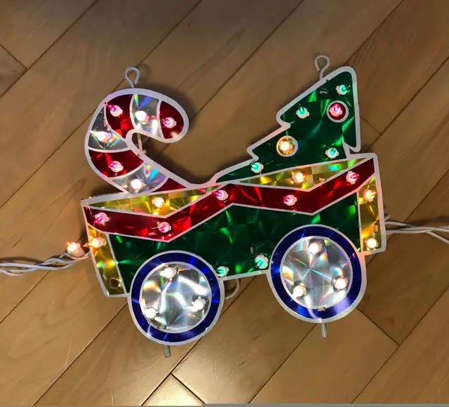 Light-Up Holographic Train Holiday Christmas Decoration in Other in City of Toronto - Image 4