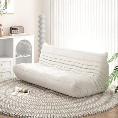 Caterpillar Modern Lazy Sofa, Armless Curved 3-Seater Sofa  , View more